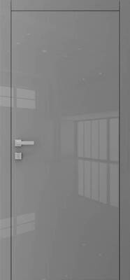 Міжкімнатні двері фарбовані а1 сірий глянець high gloss