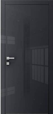 Міжкімнатні двері фарбовані а17 f чорный глянець