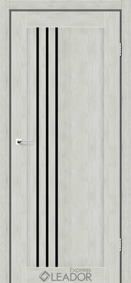 ламинированная дверь модель Belluno клён айс BLK лакобель - Фото