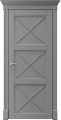 Окрашенная дверь Рим-Итальяно ПГ серый шелк RAL 7004 - Фото