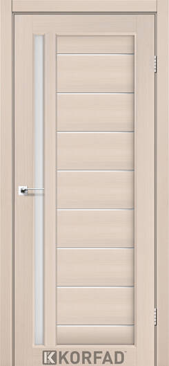 Міжкімнатні двері ламіновані модель vnd-02 білий перламутр