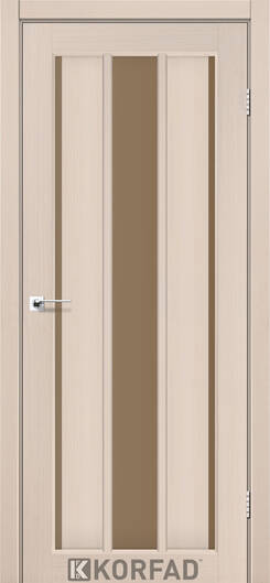 Міжкімнатні двері ламіновані модель vnd-04 білий перламутр