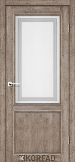 Межкомнатные двери ламинированные ламинированная дверь модель cl-02 дуб марсала стекло сатин бронза