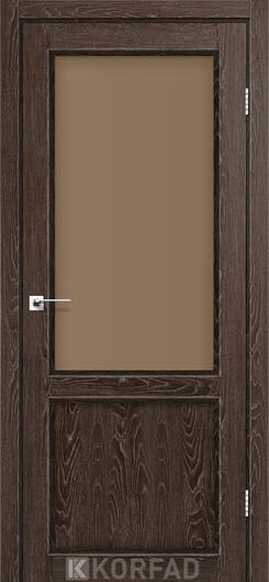 Міжкімнатні двері ламіновані модель cl-02 дуб тобакко сатин бронза