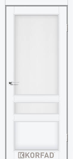 Міжкімнатні двері ламіновані модель cl-05 білий перламутр