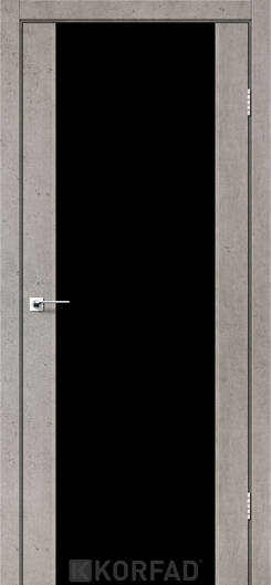 Міжкімнатні двері ламіновані модель sr-01 арт бетон триплекс чорний