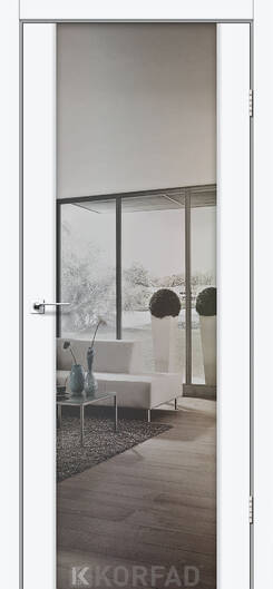 Межкомнатные двери ламинированные ламинированная дверь модель sr-01 арт бетон зеркало двухстороннее графит триплекс