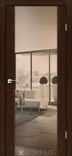 Межкомнатные двери ламинированные ламинированная дверь модель sr-01 дуб марсала зеркало двухстороннее бронзовое триплекс