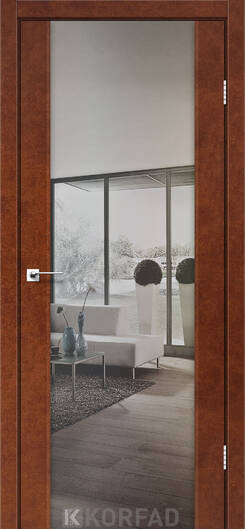 Межкомнатные двери ламинированные ламинированная дверь модель sr-01 дуб браш зеркало двухстороннее серебро триплекс