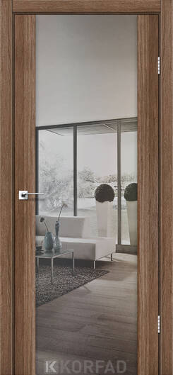 Межкомнатные двери ламинированные ламинированная дверь модель sr-01 лофт бетон зеркало двухстороннее графит триплекс