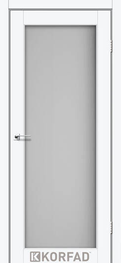 Міжкімнатні двері ламіновані модель sv-01 еш вайт скло сатин графіт