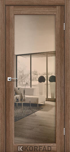 Межкомнатные двери ламинированные ламинированная дверь модель sv-01 дуб марсала зеркало двухстороннее бронзовое триплекс
