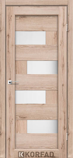 Міжкімнатні двері ламіновані модель pm-10 арт бетон скло сатин білий
