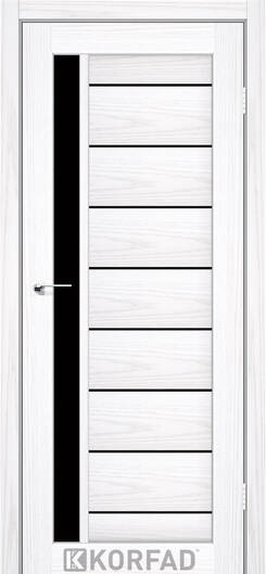 Межкомнатные двери ламинированные ламинированная дверь модель fl-01 серая модрина чёрное стекло