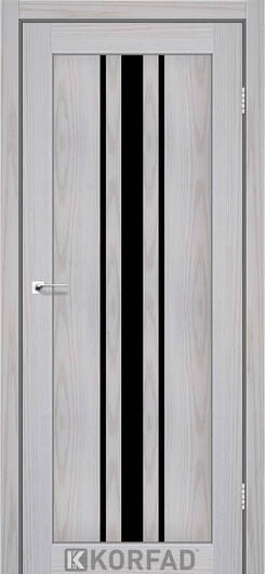 Межкомнатные двери ламинированные ламинированная дверь модель fl-03 белая модрина чёрное стекло