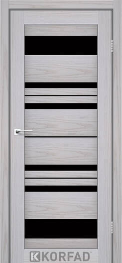 Межкомнатные двери ламинированные ламинированная дверь модель fl-04 серая модрина чёрное стекло