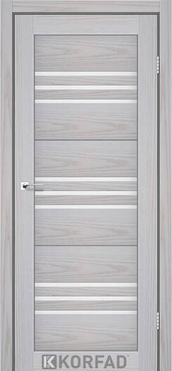 Міжкімнатні двері ламіновані модель  fl-05 біла модрина сатин білий