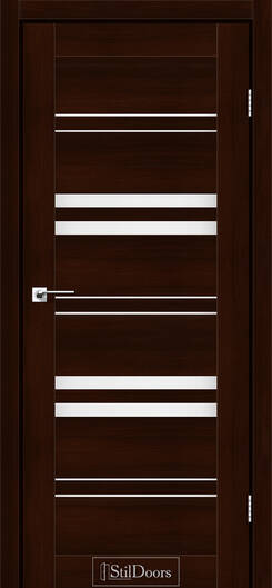 Міжкімнатні двері ламіновані ламінована дверь модель slovenia італійський горіх сатин