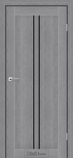Міжкімнатні двері ламіновані ламінована дверь модель barcelona дуб сріблястий сатин