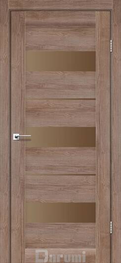 Міжкімнатні двері ламіновані marsel сірий краст сатин бронза