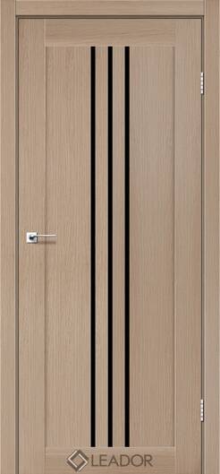 Міжкімнатні двері ламіновані ламінована дверь leador verona бетон білий чорне скло