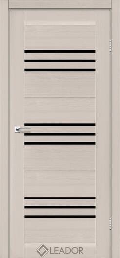 Міжкімнатні двері ламіновані ламінована дверь leador sovana бетон білий чорне скло