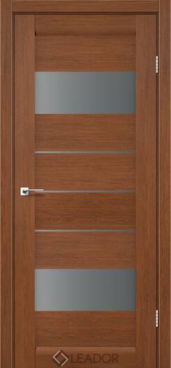 Міжкімнатні двері ламіновані ламінована дверь leador arona сіре дерево сатин бронза