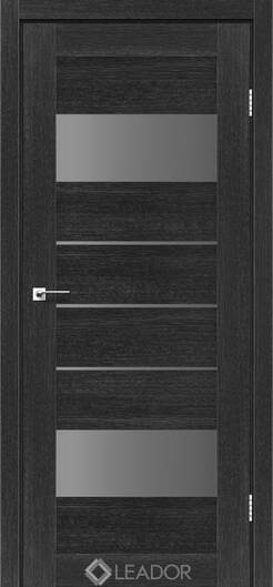 Міжкімнатні двері ламіновані ламінована дверь leador arona сіре дерево сатин бронза
