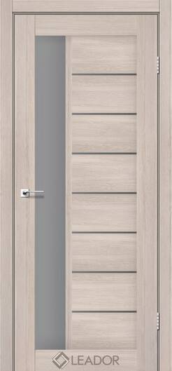 Міжкімнатні двері ламіновані ламінована дверь leador lorenza монблан скло сірий графіт