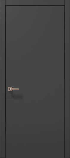Міжкімнатні двері ламіновані ламінована дверь plato-01c темно-сірий супермат