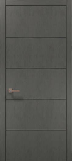 Межкомнатные двери ламинированные ламинированная дверь plato-02 темно-серый супермат