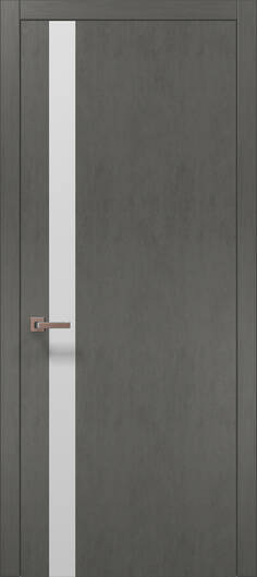Міжкімнатні двері ламіновані ламінована дверь plato-04 темно-сірий супермат