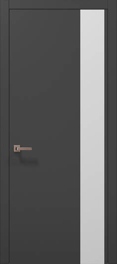 Міжкімнатні двері ламіновані ламінована дверь plato-05 темно-сірий супермат
