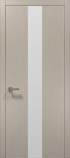 Міжкімнатні двері ламіновані ламінована дверь plato-06 дуб кремовий алюмінієва кромка