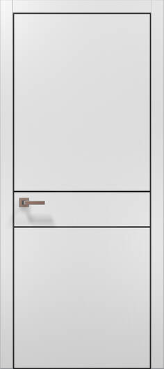 Міжкімнатні двері ламіновані ламінована дверь plato-07 білий матовий