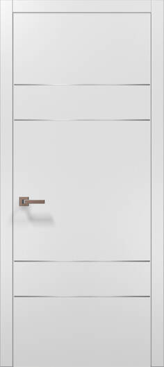 Міжкімнатні двері ламіновані ламінована дверь plato-09 білий матовий