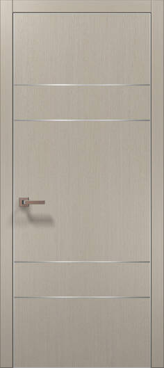 Межкомнатные двери ламинированные ламинированная дверь plato-09 дуб кремовый алюминиевая кромка
