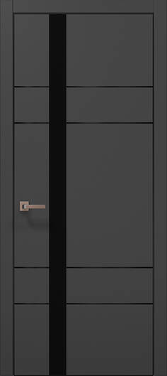 Міжкімнатні двері ламіновані ламінована дверь plato-10 темно-сірий супермат