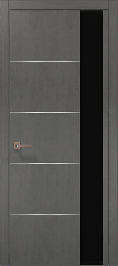 Міжкімнатні двері ламіновані ламінована дверь plato-11 бетон сірий