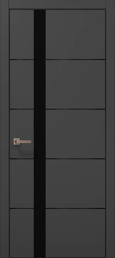 Міжкімнатні двері ламіновані ламінована дверь plato-12 темно-сірий супермат