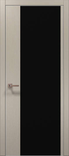 Міжкімнатні двері ламіновані ламінована дверь plato-13 дуб кремовий алюмінієва кромка