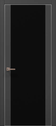 Міжкімнатні двері ламіновані ламінована дверь plato-14 темно-сірий супермат