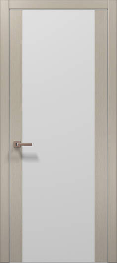 Міжкімнатні двері ламіновані ламінована дверь plato-14 дуб кремовий алюмінієва кромка