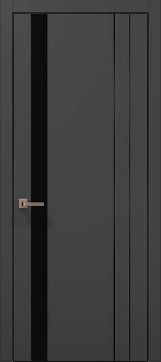 Міжкімнатні двері ламіновані ламінована дверь plato-22 темно-сірий супермат