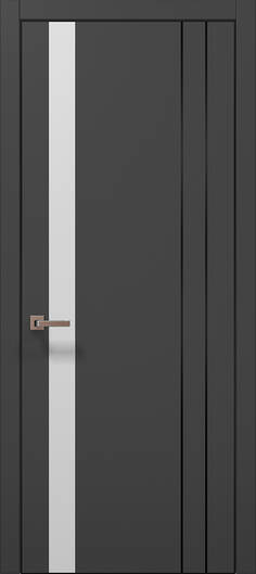 Міжкімнатні двері ламіновані ламінована дверь plato-22 темно-сірий супермат