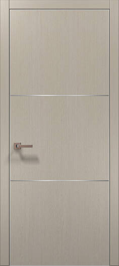 Межкомнатные двери ламинированные ламинированная дверь plato-23 дуб кремовый алюминиевая кромка