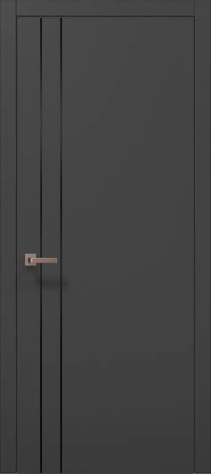 Міжкімнатні двері ламіновані ламінована дверь plato-24 темно-сірий супермат