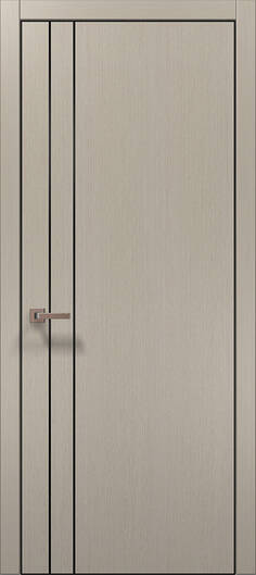 Межкомнатные двери ламинированные ламинированная дверь plato-24 дуб кремовый алюминиевая кромка