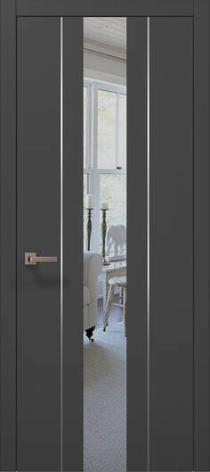 Міжкімнатні двері ламіновані ламінована дверь plato-29 темно-сірий супермат