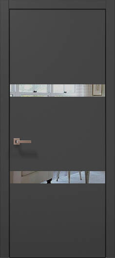 Межкомнатные двери ламинированные ламинированная дверь plato-25 темно-серый супермат алюминиевая кромка